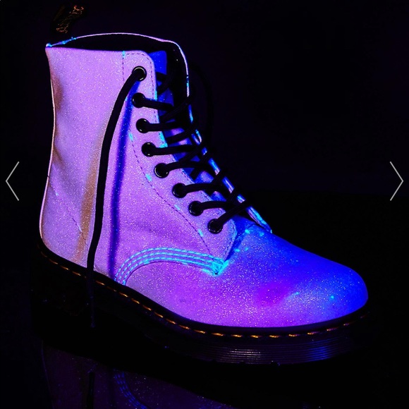 purple glitter dr martens